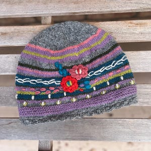 Fleece lined wool beanie