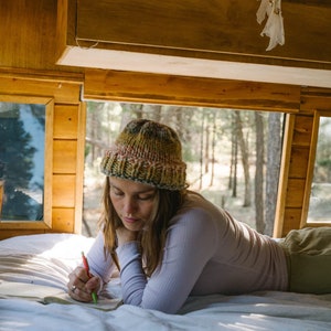 Variegated & Tweed Chunky Hand Knit Beanies | Boho, Earthy, Outdoorsy, Surfer Style Beanies