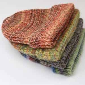 Hand Knitted Beanie: Soft Wool Hat, UK Made