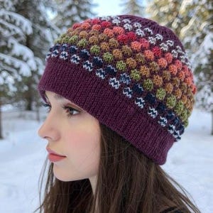 Handcrafted Alpaca Wool Beanie – Multicolor Winter Hat